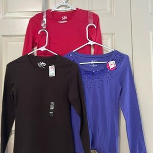 3 basis long sleeve shirts by Justice size 14